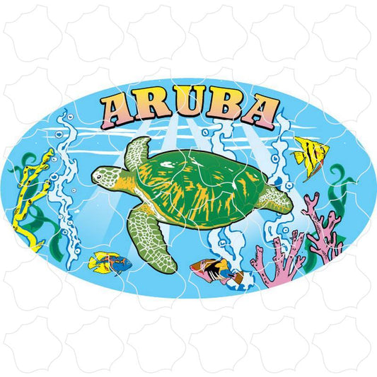 Aruba Turtle in the Sea