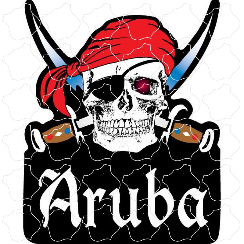 Aruba Skull Crossing Swords
