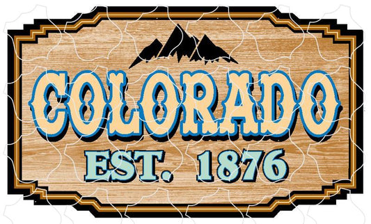 Colorado Colorado Wood Sign Est 1876