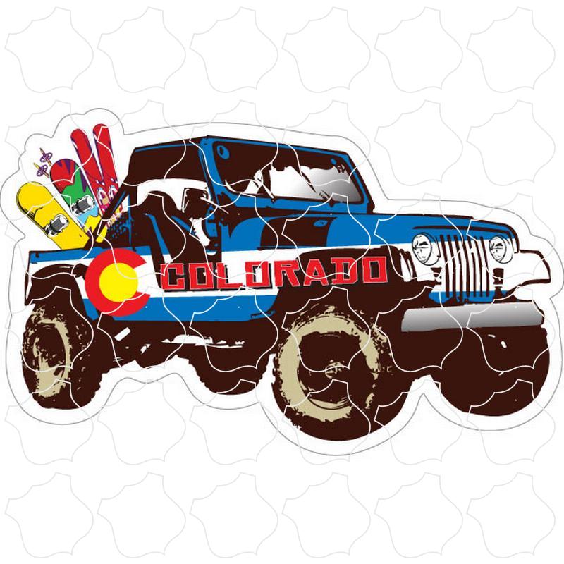 Colorado Colorado Flag Jeep