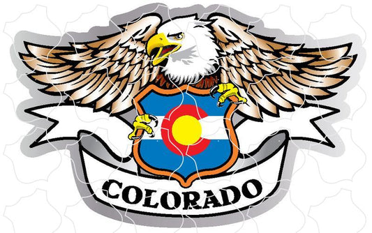 Colorado Eagle with Colorado Flag Shield MSS45