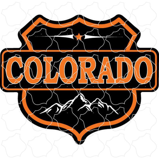 BO Mountain Shield Colorado Black & Orange Mountain Shield