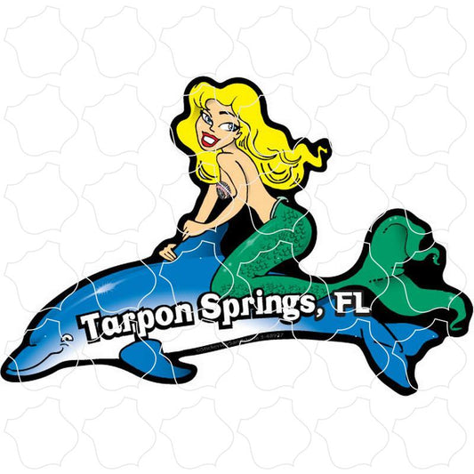 Tarpon Springs, FL Mermaid on Dolphin