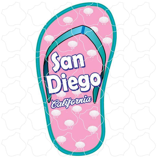 San Diego, California Pink Flip Flop