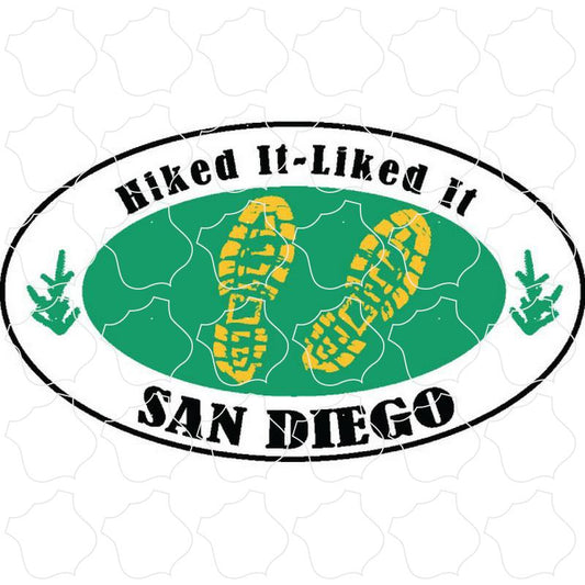 San Diego, CA Hiked it Liked Green Oval