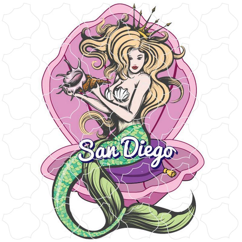 San Diego Mermaid In A Shell