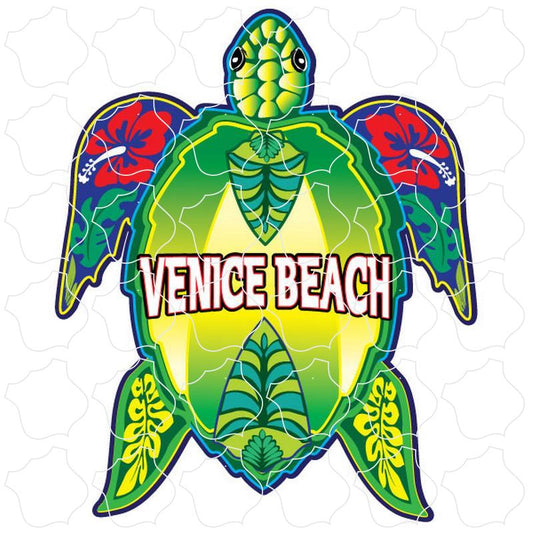 Venice Beach Green Floral Sea Turtle