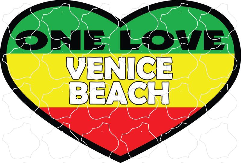 Venice Beach One Love Heart