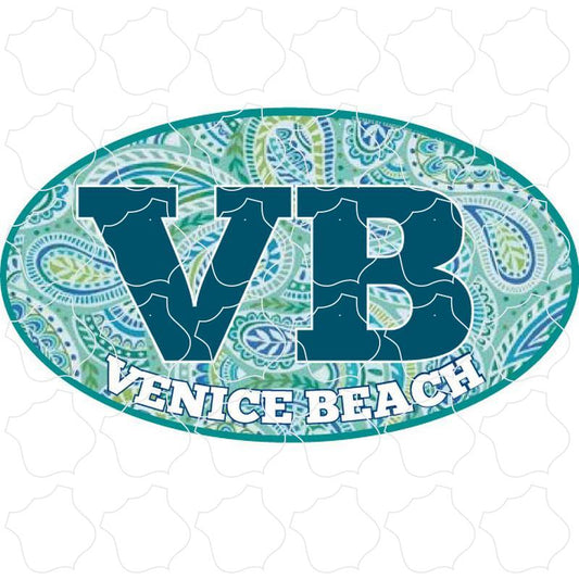 Paisley Filled Euro Venice Beach, CA VB Paisley Filled Euro Oval