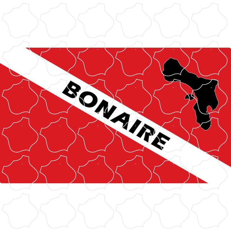 Bonaire Diver Flag Map