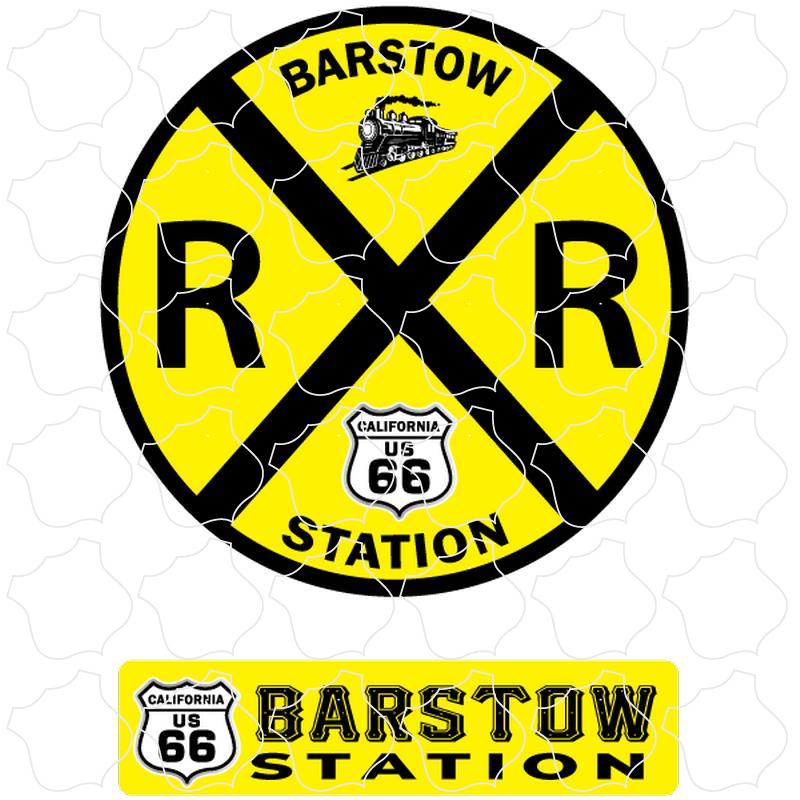 Barstow, CA Railroad Crossing Sign