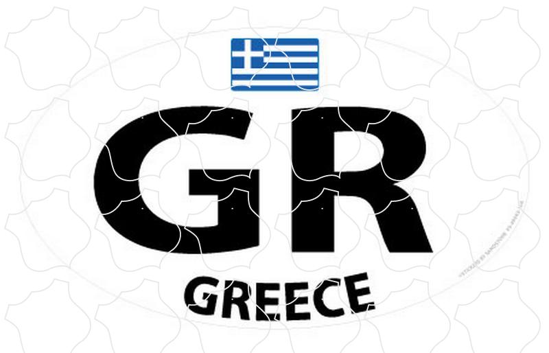 Greek Flag Euro Oval .