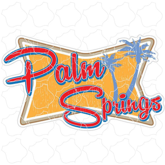 Palm Springs Retro Squeezed Rectangle