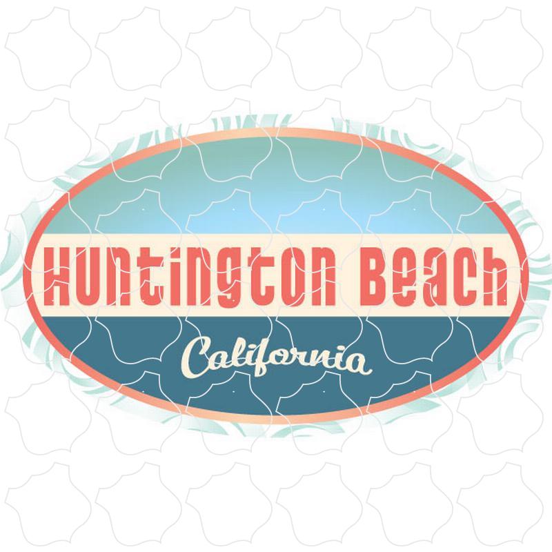 Huntington Beach, CA Coastal Colors Oval