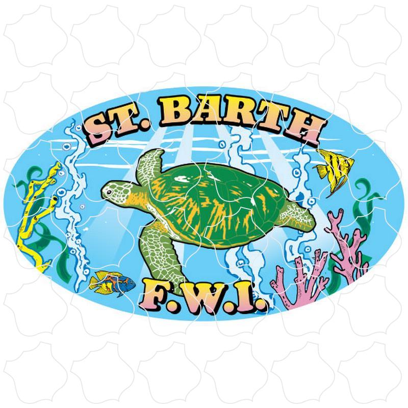 St Barth, FWI Turtle In The Sea