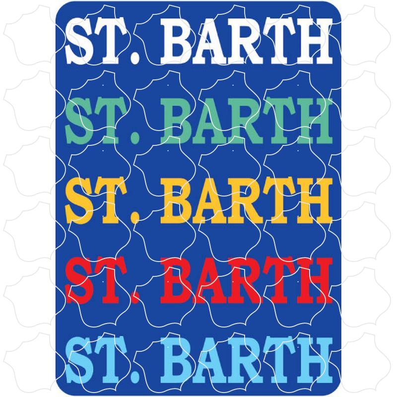 St. Barth, FWI Repeating Colors Blue BG