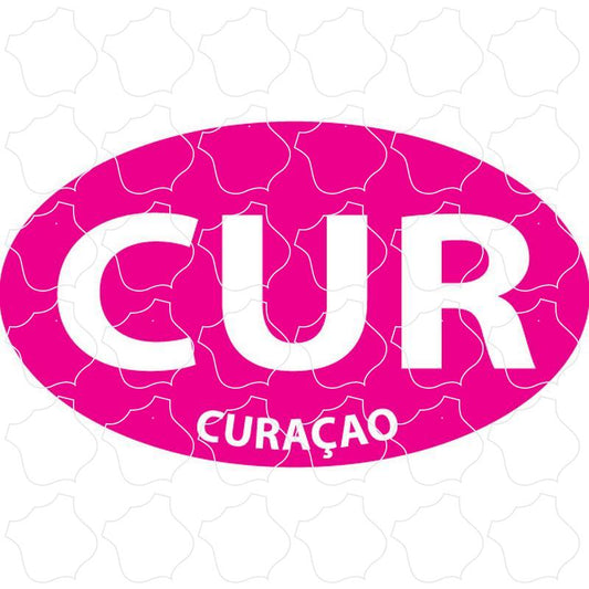 Curacao CUR Pink Euro Oval