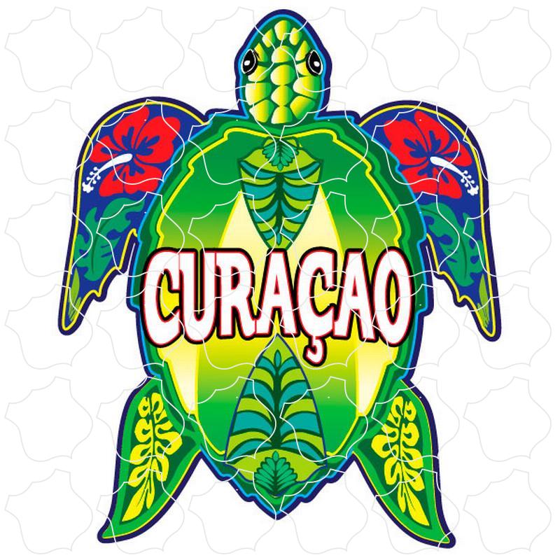 Curacao Green Floral Turtle