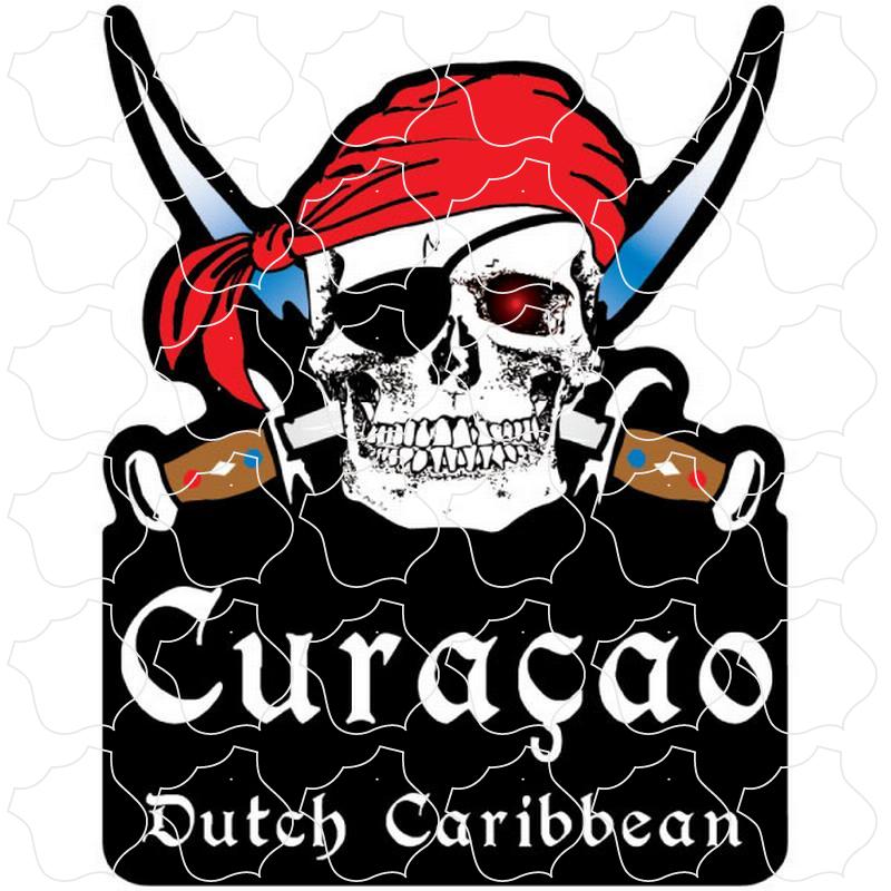 Curacao Skull Crossing Swords Vertical