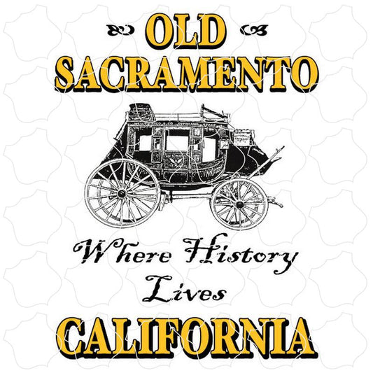 Old Sacramento, California History Lives Stagecoach