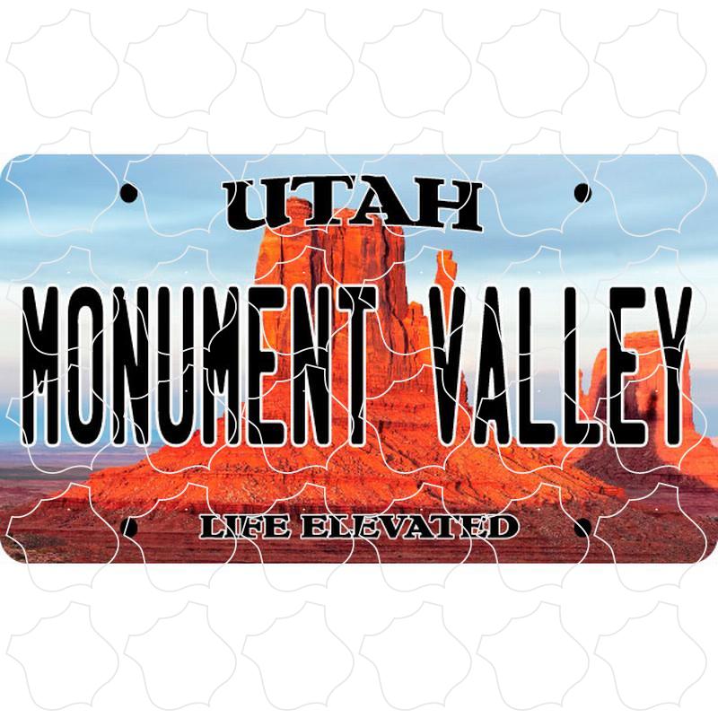 Monument Valley License Plate Monument Valley UT Life Elevated License Plate