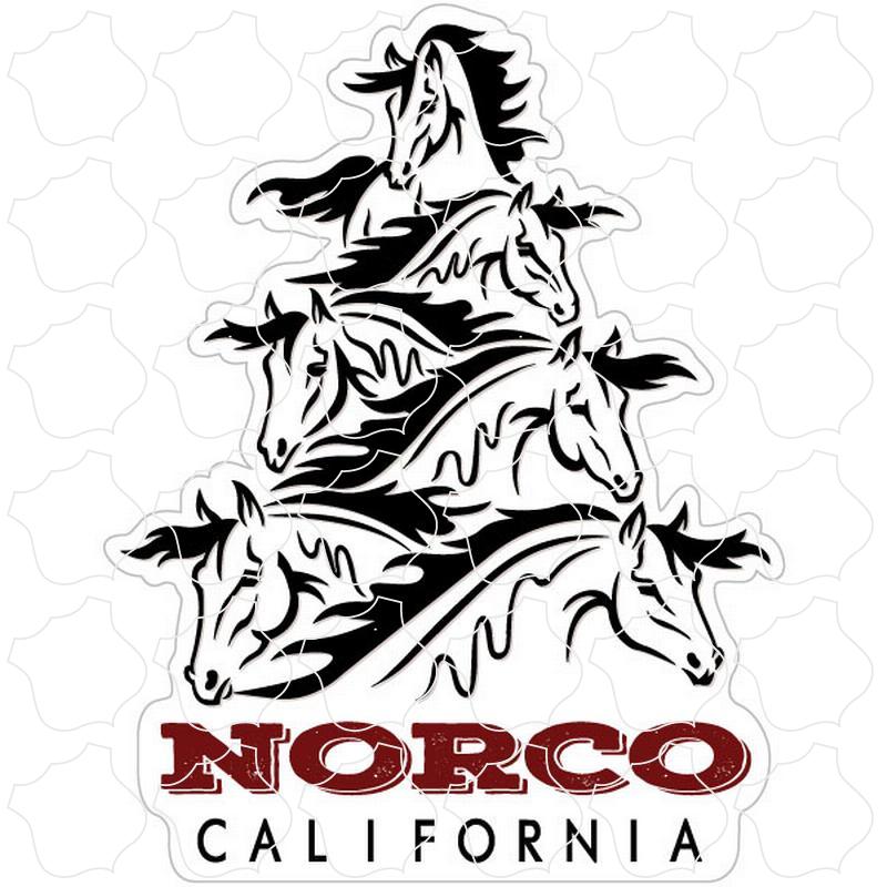 Black Copper Horse Triangle Norco, CA Black & White Horse Triangle