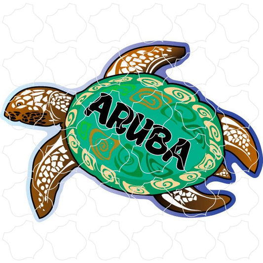 Aruba Green Turtle Cutout