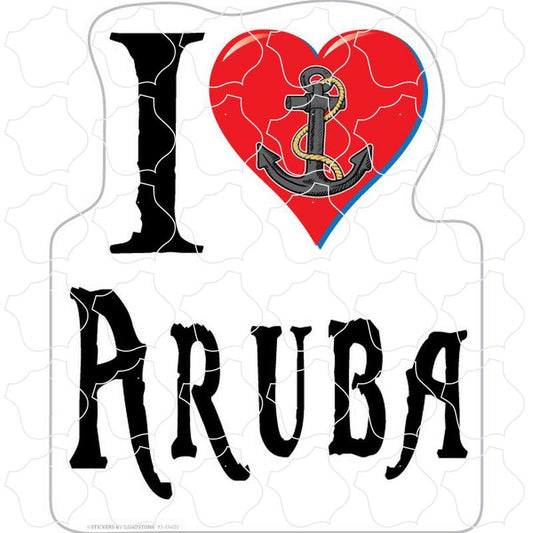 Aruba I Heart with Anchor