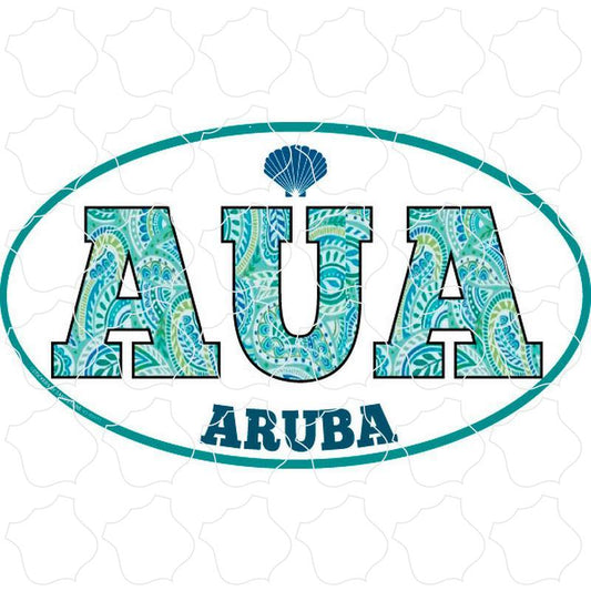 Aruba Paisley Letters Euro Ova