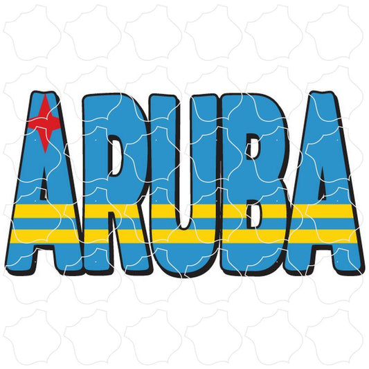 Aruba Flag Letters