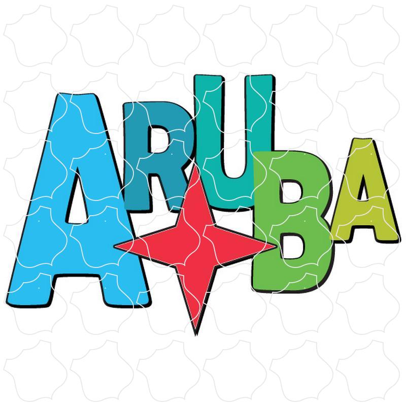 Aruba Star and Big Letters