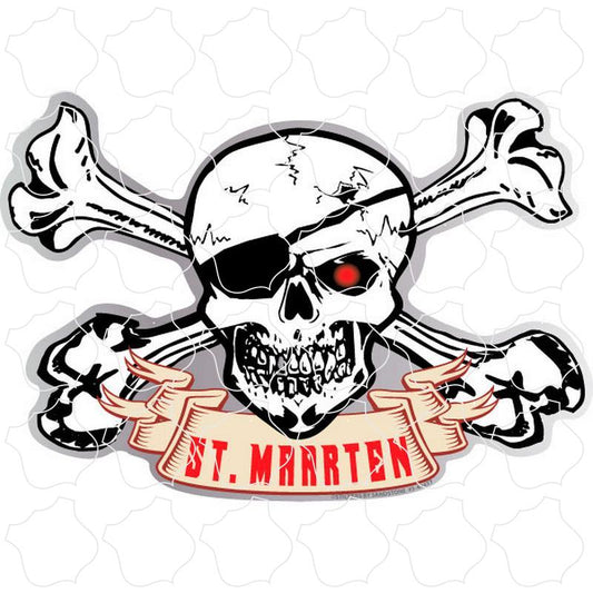 St Maarten Pirate Skull & Crossbones