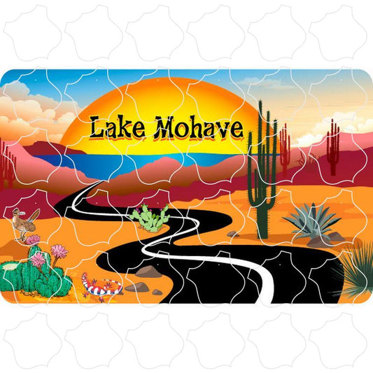 Lake Mohave Desert Road Scene Sunset Lake Mohave, AZ Desert Road Scene Sunset