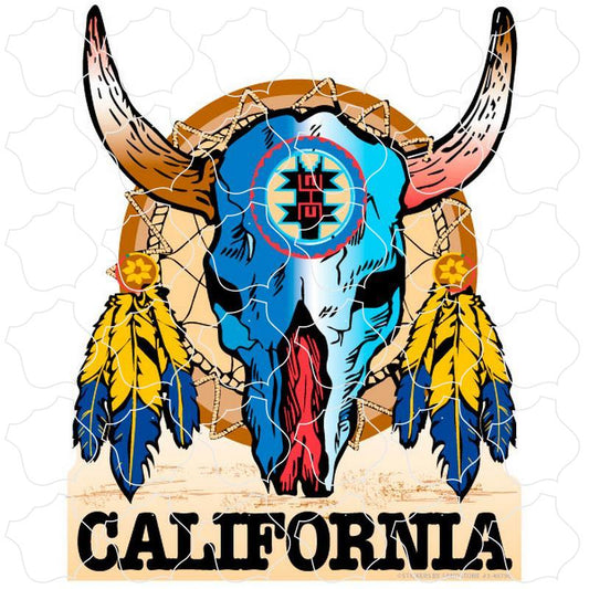 California Skull Dream Catcher