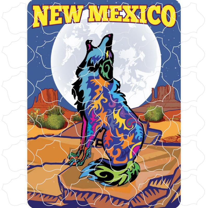 New Mexico Colorful Howling Coyote