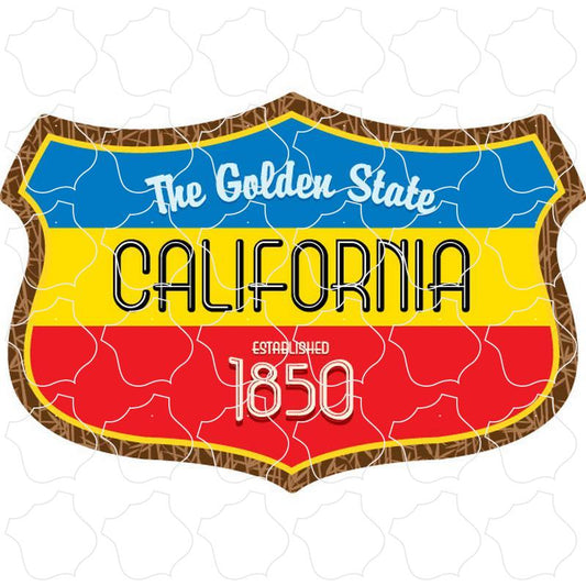 California Wide Blue & Yellow Shield