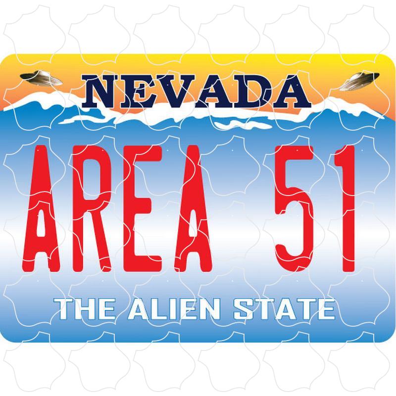 Area 51 Nevada License Plate