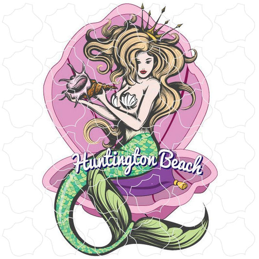 Huntington Beach Mermaid In A Shell