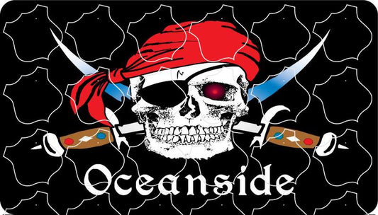 Oceanside Skull Cross Swords Horizontal