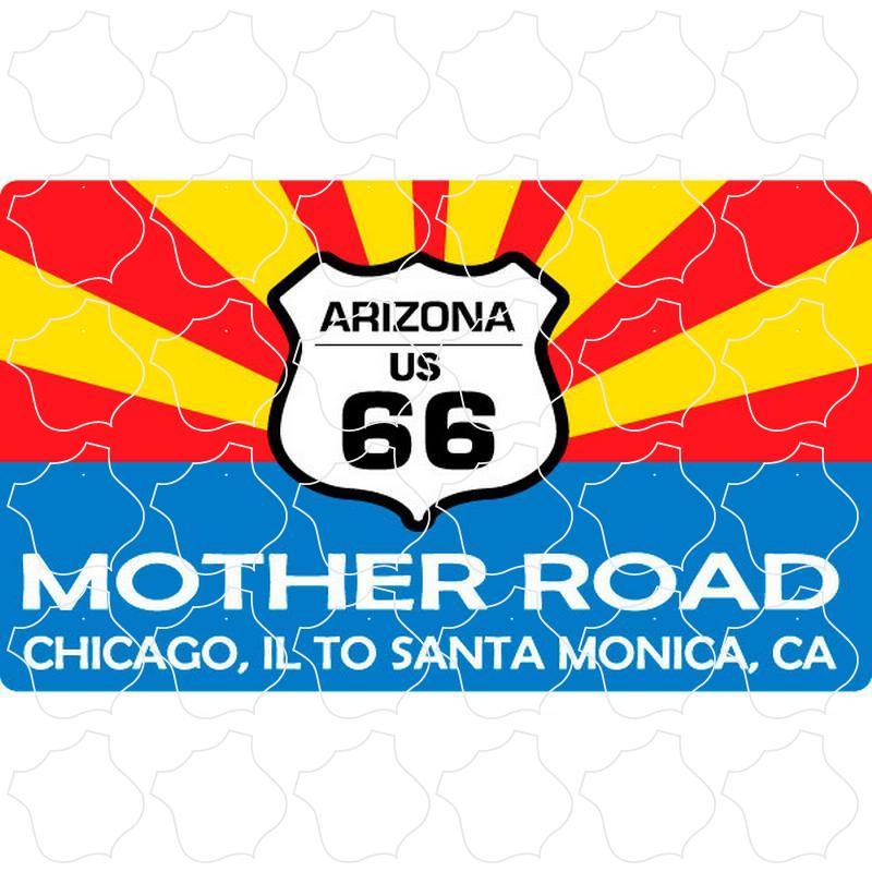 Arizona Route 66 Shield Arizona Flag