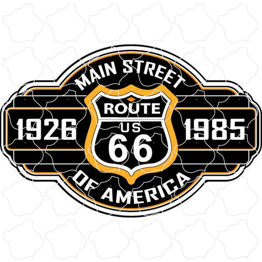 Route 66 Black Sign