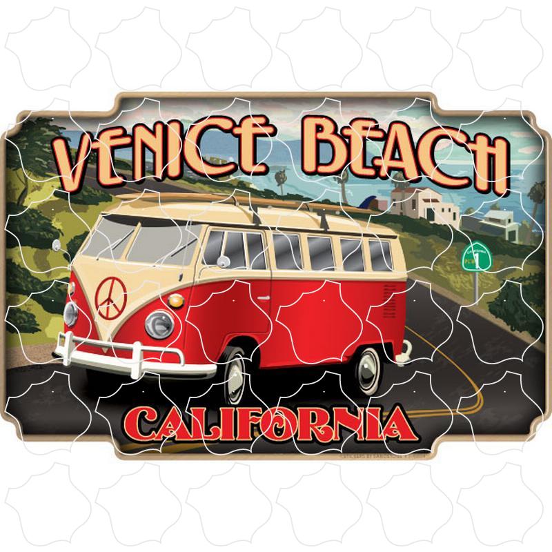 Venice Beach, CA Vintage Bus on PCH