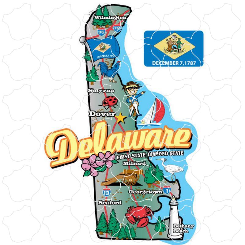 Delaware Map 50 States