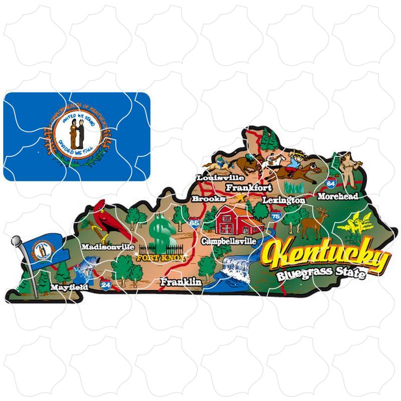 Kentucky 50 States Map