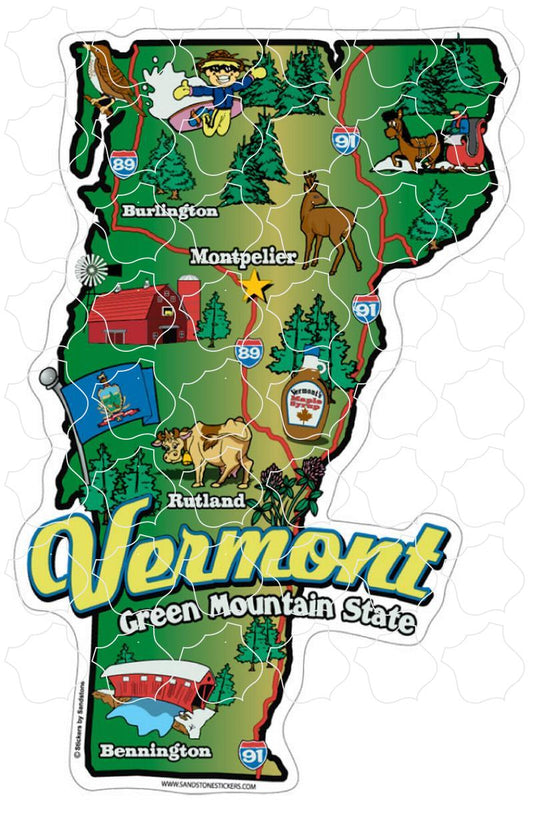 Vermont Vermont State Map