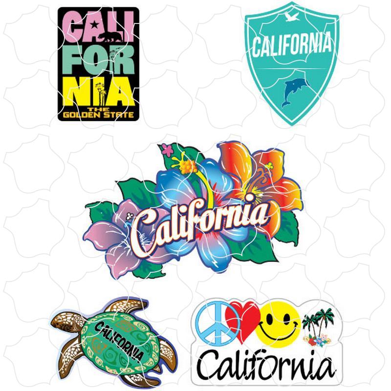 California 5 Up Stickers Assorted Sticker Sheet