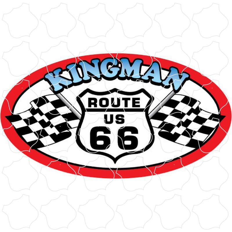 66 Shield Flags Kingman, AZ Route 66 shield with flags