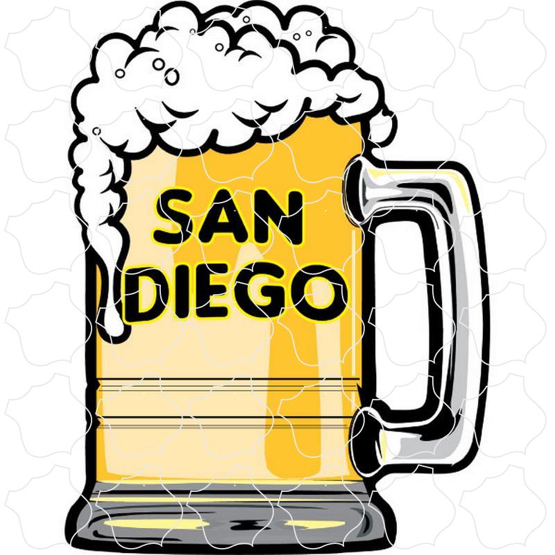 San Diego, CA Beer Mug