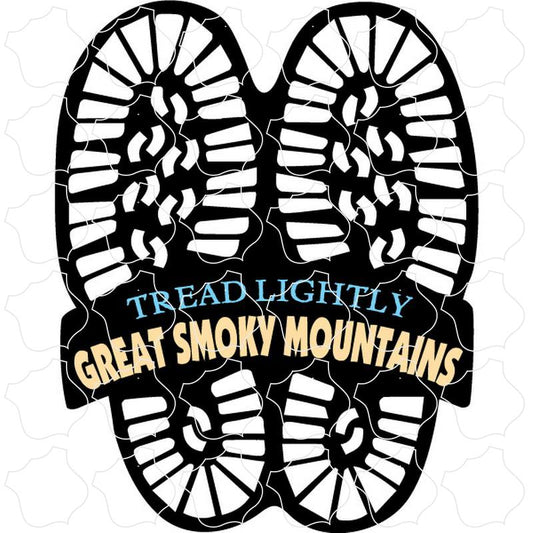 Great Smoky Mountains Tread Lightly Boot Prints