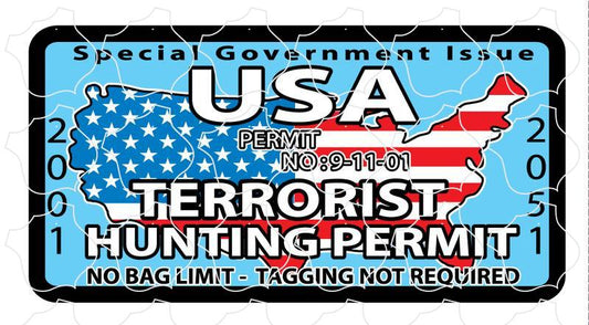 Patriotic Terrorist Hunting Permit Digital Si Terrorist Hunting Permit